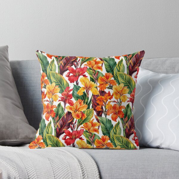 Item preview, Canna Lily Tropical Bold Watercolor Seamless Pattern designed and sold by Inkworksbyshery.
