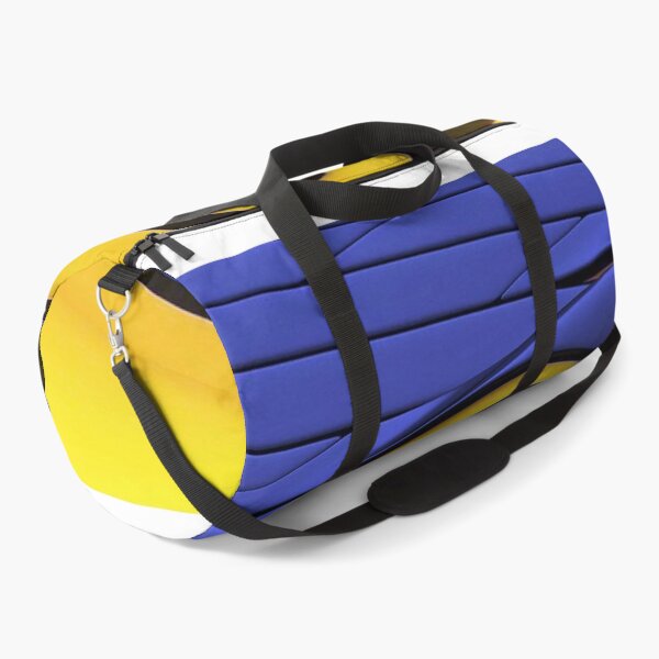 Item preview, Geometric Dance of Glossy Waves: Abstract 3D Waves in Midnight Blue and Yellow - Wavy Design with Glossy Black Spirals designed and sold by RAYBIL.