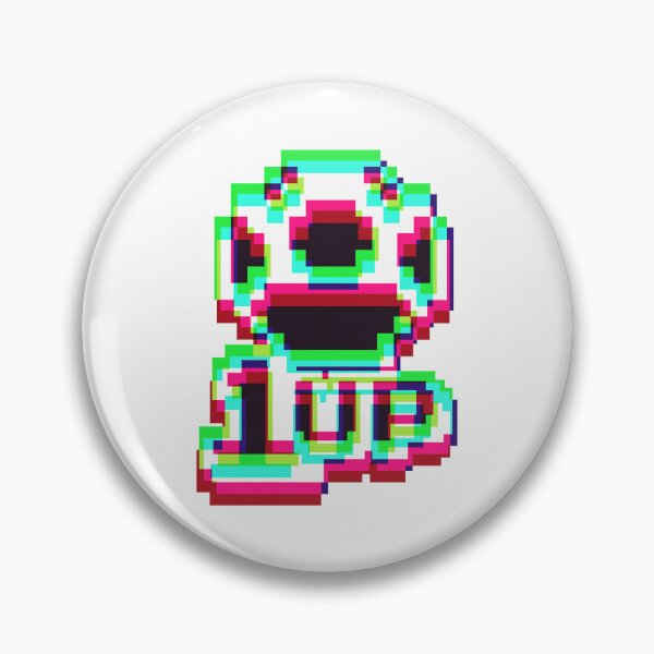 Item preview, 1up Mushroom Synthwave Pattern 4 designed and sold by animinimal.