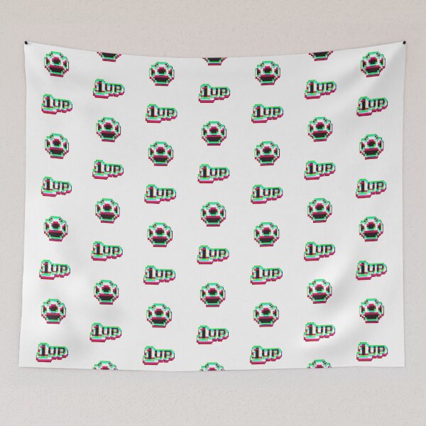 Item preview, 1up Mushroom Synthwave Pattern 4 designed and sold by animinimal.
