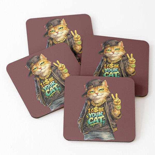 Item preview, hip hop cat designed and sold by brasildesigns.