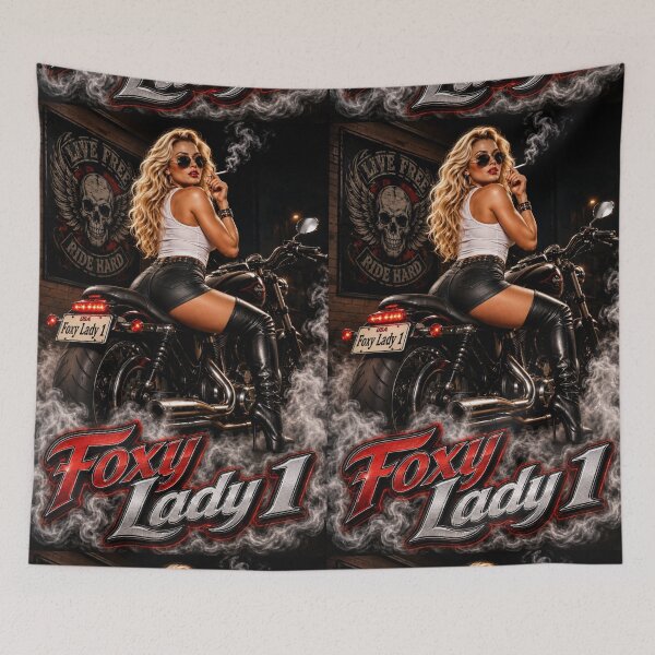 Item preview, Foxy Lady Live Free Ride Hard Biker Girl designed and sold by Trans4med.