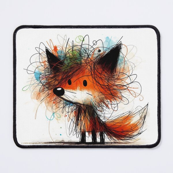 Item preview, Cute Fox Illustration - Whimsical Ink & Watercolor Wild Animal Art designed and sold by AnyGil.