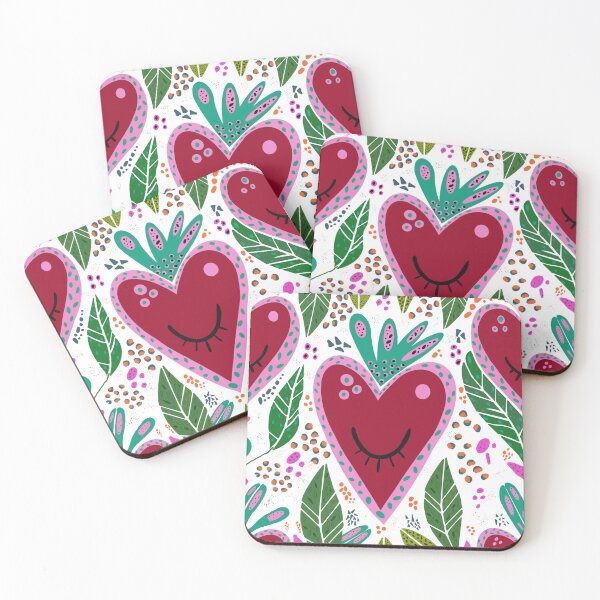 Item preview, Heart garden tropical folk art designed and sold by Astrajess.