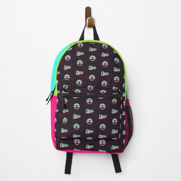 Item preview, 1up Mushroom Synthwave Pattern 4 - Dark designed and sold by animinimal.