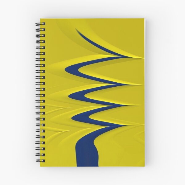 Item preview, The Elegance of Pure Movement: Abstract 3D Wave in Navy Blue on a Yellow Background - Minimalist, Wavy, and Elegant Design designed and sold by RAYBIL.