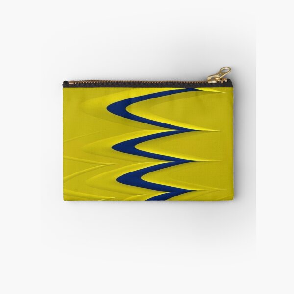 Item preview, The Elegance of Pure Movement: Abstract 3D Wave in Navy Blue on a Yellow Background - Minimalist, Wavy, and Elegant Design designed and sold by RAYBIL.