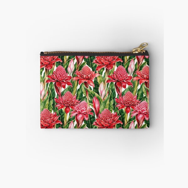 Item preview, Torch Ginger Exotic Red Watercolor Seamless Pattern designed and sold by Inkworksbyshery.