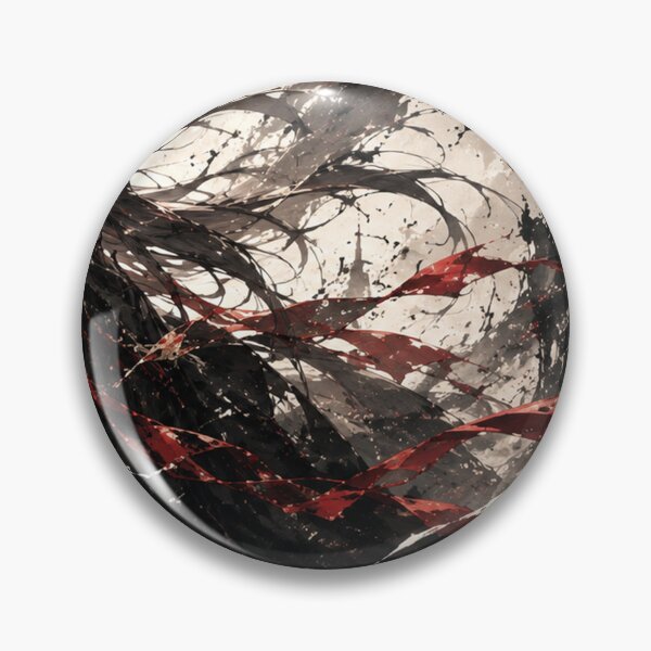 Item preview, Dark Fantasy Japanese Anime Samurai with Red Moon and Dragon designed and sold by Japan-kanji-ya.