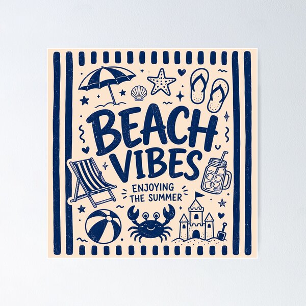 Item preview, Beach Vibes Enjoying the Summer T-Shirt | Retro Coastal Vacation Graphic for Ocean Lovers designed and sold by WearVerse440.