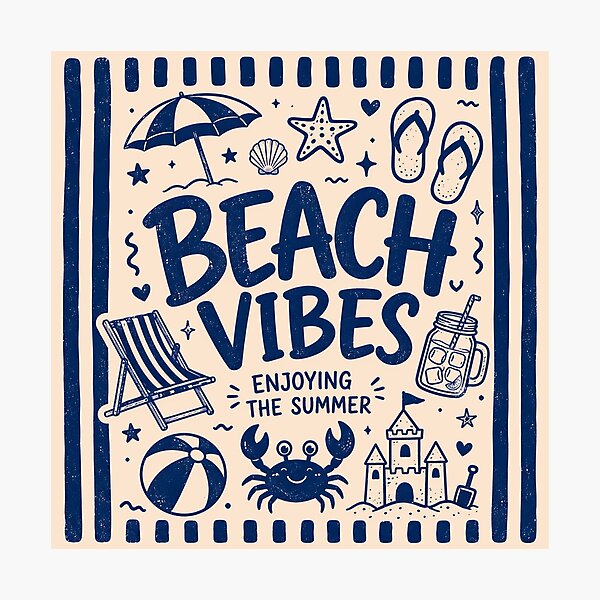 Item preview, Beach Vibes Enjoying the Summer T-Shirt | Retro Coastal Vacation Graphic for Ocean Lovers designed and sold by WearVerse440.