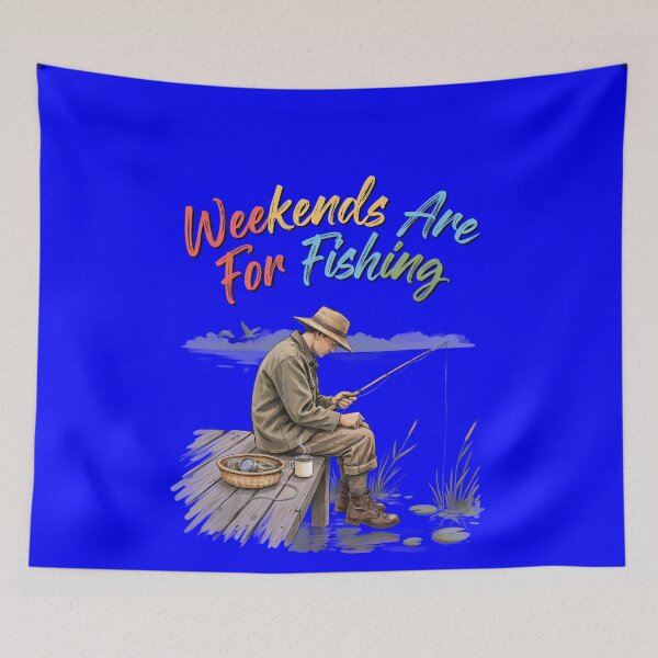 Item preview, Sarcastic Funny Fish Fisherman Weekends Are For Fishing Art Design Gift designed and sold by fantasticdesign.