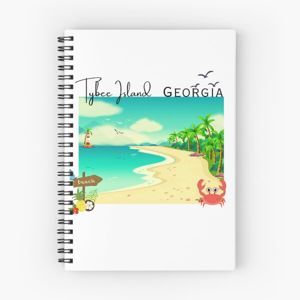 Item preview, Tybee Island Georgia Beach Design | Tropical Lighthouse & Palm Trees Coastal Art designed and sold by DonnaRaine.