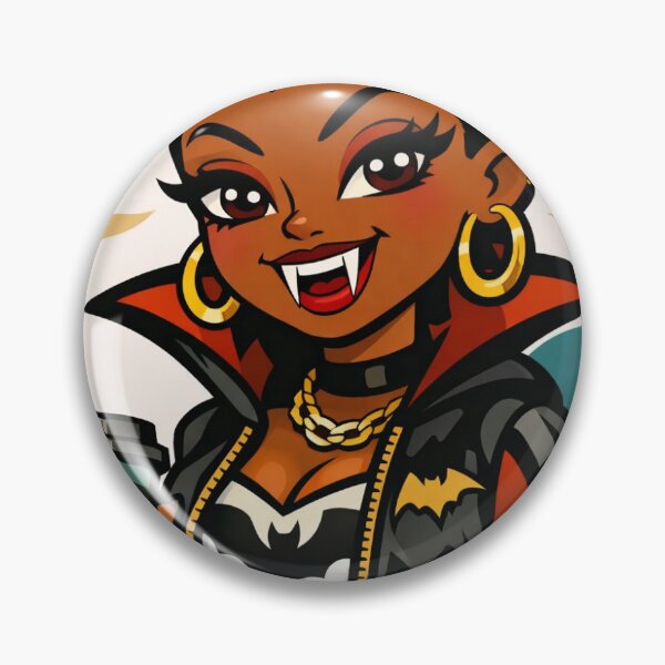 Item preview, Urban Vampire (close-up) — Rare Good Girl Retro Halloween Character designed and sold by Rare Good Girl Designs.