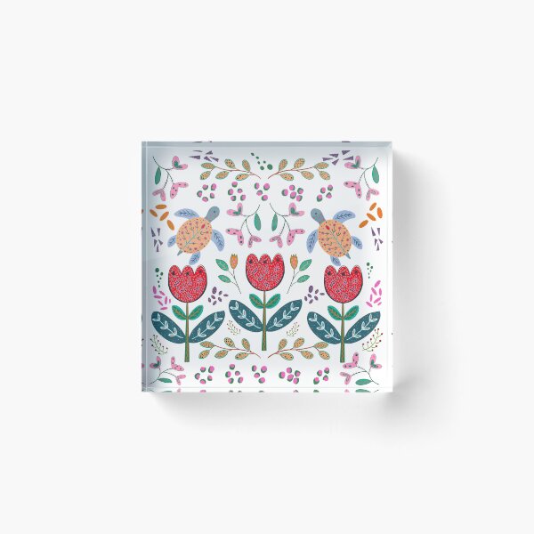 Item preview, Botanical Turtles folk art designed and sold by Astrajess.