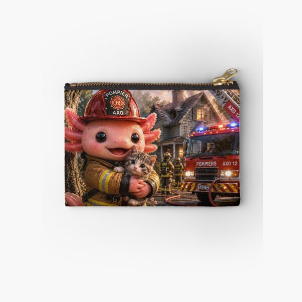 Item preview, Axolotl firefighter kawaii hero designed and sold by Axokris.