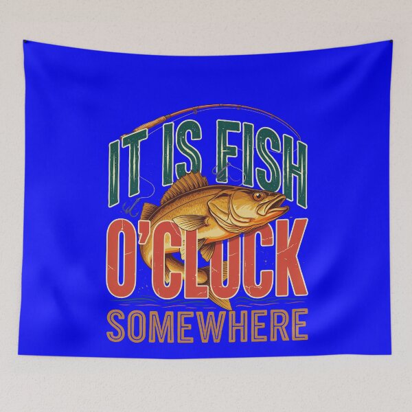 Item preview, Sarcastic Funny Fanatic Fisherman It Is Fish O’clock Somewhere Art Design designed and sold by fantasticdesign.