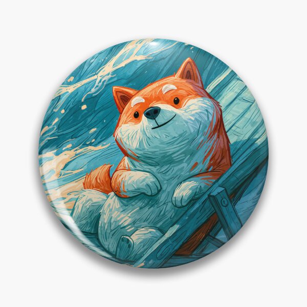 Item preview, Shiba enjoying the water designed and sold by Happy-Mochi.