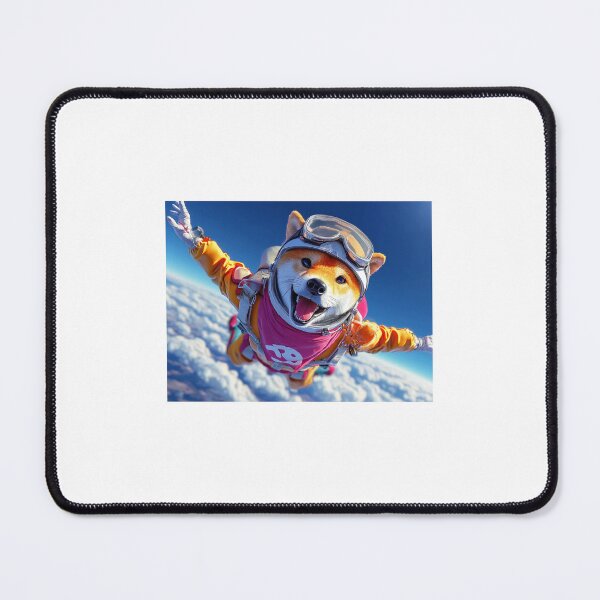 Item preview, Shiba skydiving designed and sold by Happy-Mochi.