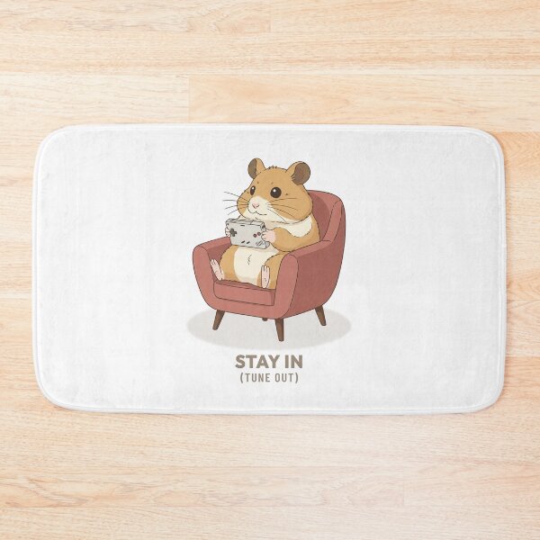 Item preview, Cozy Hamster Gamer Playing Video Games Retro Aesthetic designed and sold by COZY VINTAGE animal.