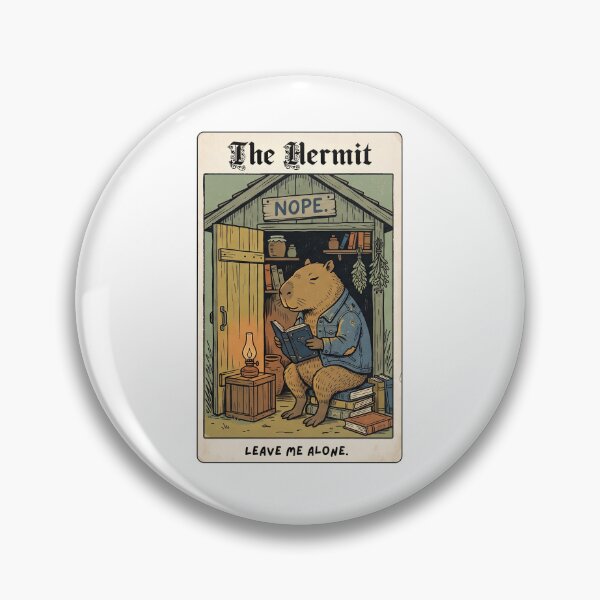Item preview, The Hermit Capybara Tarot Card - Leave Me Alone Funny Introvert Art designed and sold by Ink & Void Co..