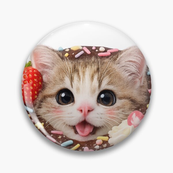 Item preview, Cute Cat Donut Dessert Kawaii Animal Gift designed and sold by ArtPrintPov.