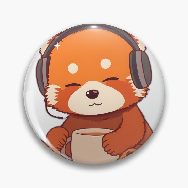 Item preview, Lofi Red Panda with Headphones designed and sold by chaturbart.