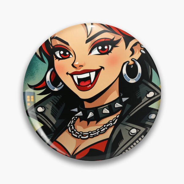 Item preview, Roxy Fang (close up) — Rebel Vampire Queen designed and sold by Rare Good Girl Designs.