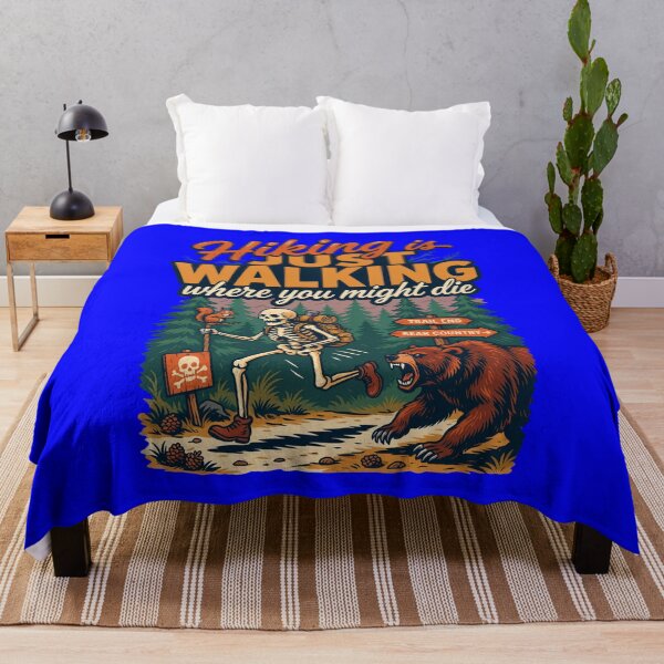 Item preview, Happy Camping Camper Hiking Is Just Walking Where You Might Die designed and sold by fantasticdesign.