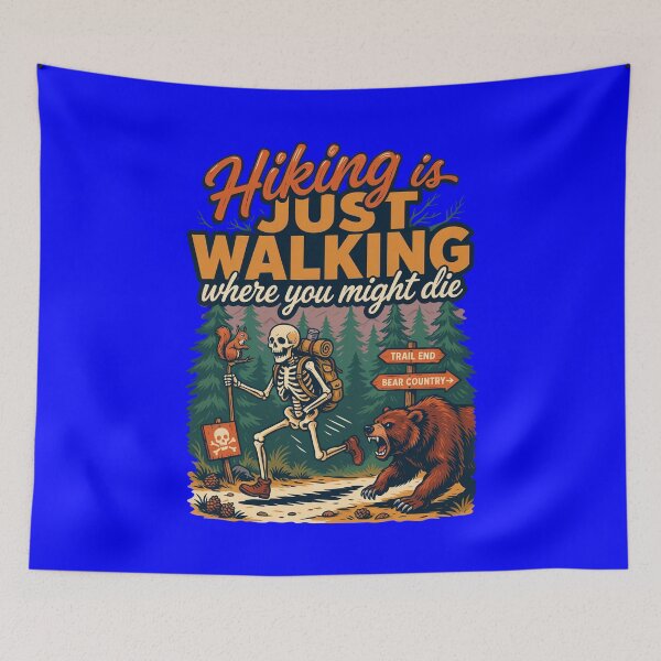 Item preview, Happy Camping Camper Hiking Is Just Walking Where You Might Die designed and sold by fantasticdesign.