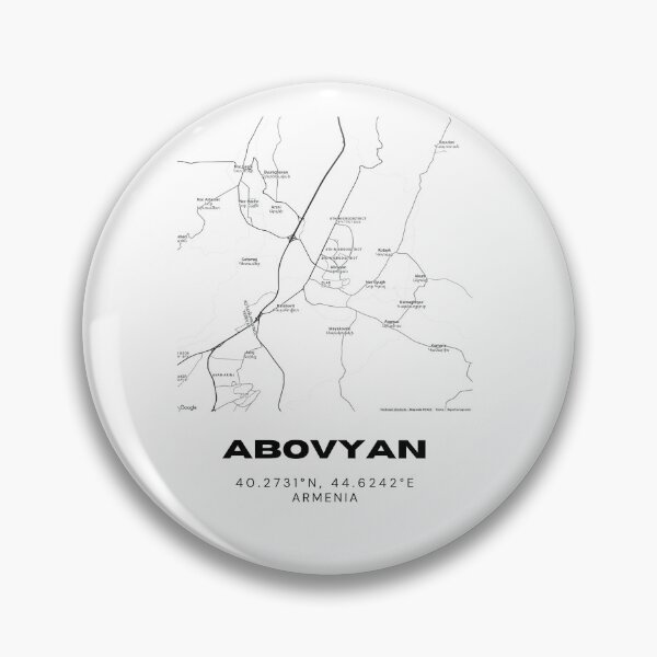 Item preview, Abovyan Armenia Minimalist City Map with Coordinates | Black and White Street Map Art Print designed and sold by RM-Journey.