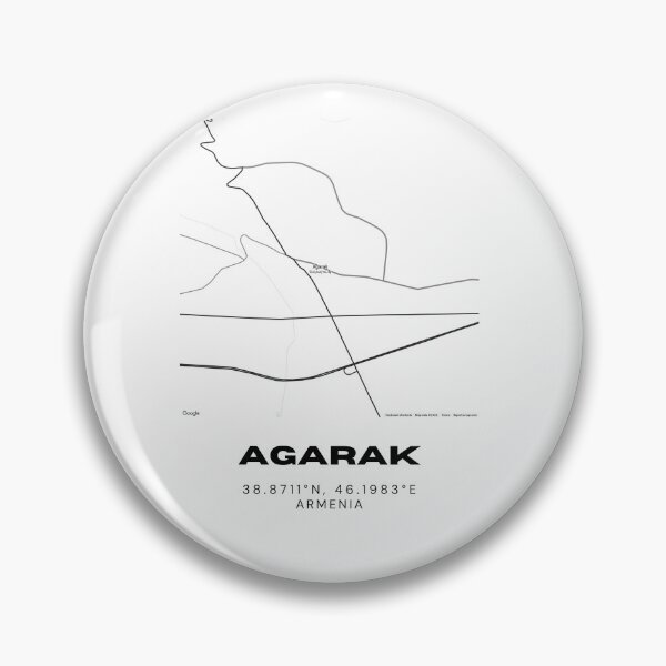 Item preview, Agarak Armenia Minimalist City Map with Coordinates | Black and White Street Map Art Print designed and sold by RM-Journey.