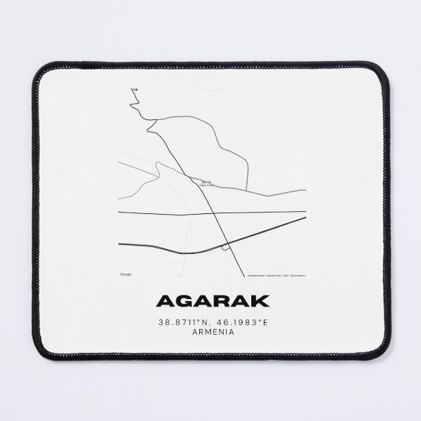 Item preview, Agarak Armenia Minimalist City Map with Coordinates | Black and White Street Map Art Print designed and sold by RM-Journey.