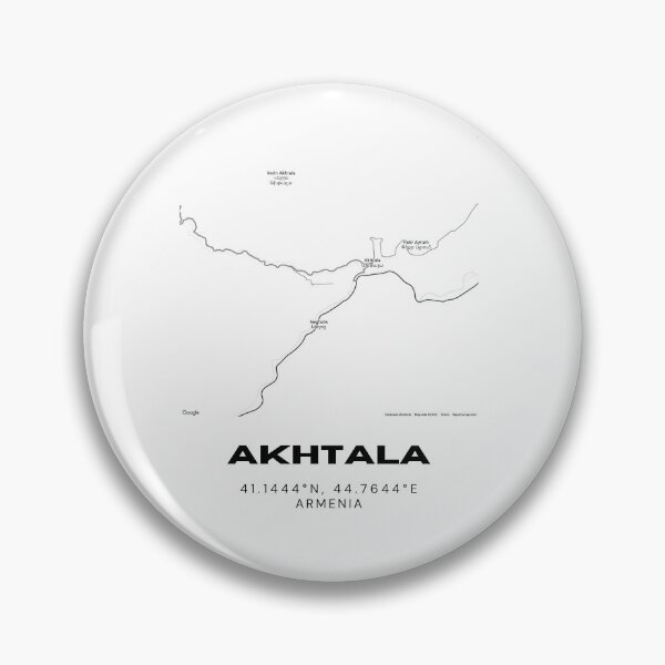 Item preview, Akhtala Armenia Minimalist City Map with Coordinates | Black and White Street Map Art Print designed and sold by RM-Journey.