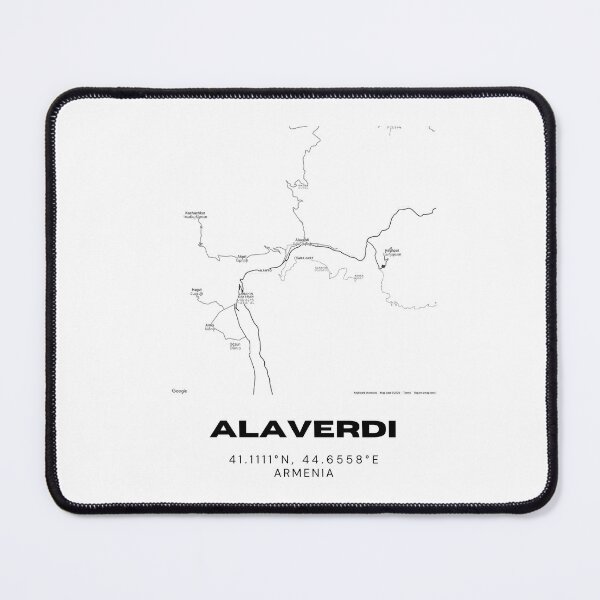 Item preview, Alaverdi Armenia Minimalist City Map with Coordinates | Black and White Street Map Art Print designed and sold by RM-Journey.