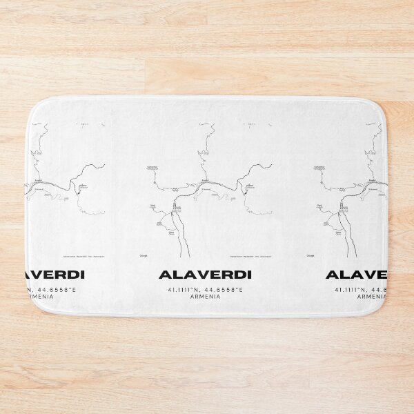 Item preview, Alaverdi Armenia Minimalist City Map with Coordinates | Black and White Street Map Art Print designed and sold by RM-Journey.