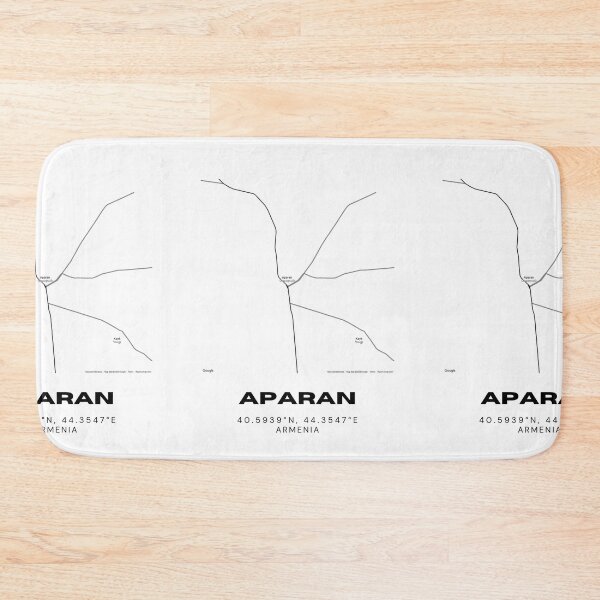 Item preview, Aparan Armenia Minimalist City Map with Coordinates | Black and White Street Map Art Print designed and sold by RM-Journey.