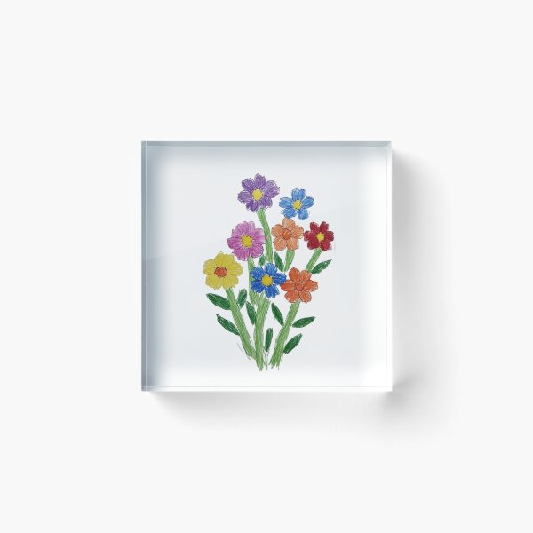 Item preview, Pencil Colour Scribble Flower Bouquet  designed and sold by randomlyours.