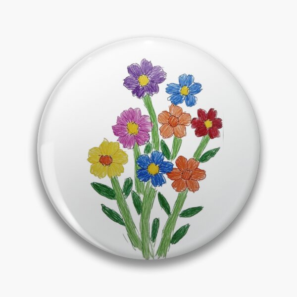 Item preview, Pencil Colour Scribble Flower Bouquet  designed and sold by randomlyours.