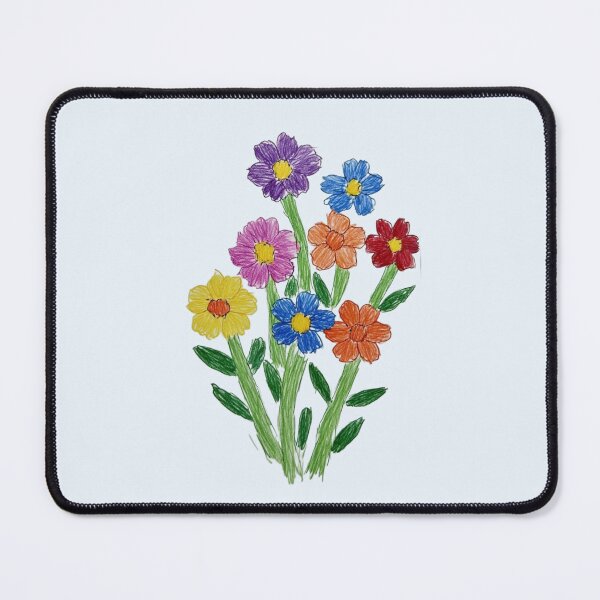 Item preview, Pencil Colour Scribble Flower Bouquet  designed and sold by randomlyours.
