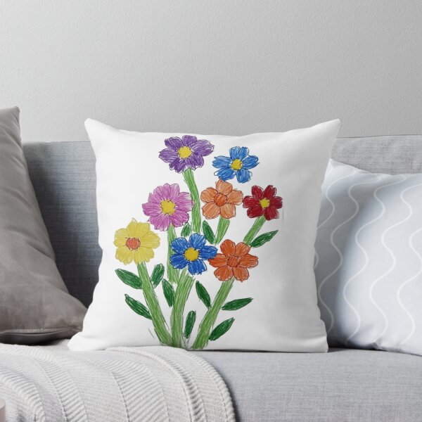 Item preview, Pencil Colour Scribble Flower Bouquet  designed and sold by randomlyours.