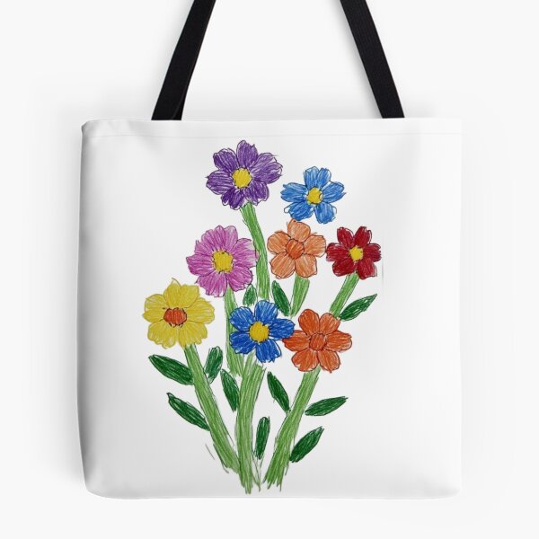 Item preview, Pencil Colour Scribble Flower Bouquet  designed and sold by randomlyours.