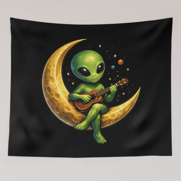 Item preview, Alien Moon Music – Cosmic Ukulele Night designed and sold by builtforyou.