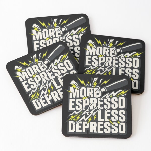 Item preview, More Espresso Less Depresso Funny Coffee T-Shirt Gift designed and sold by DPlab.