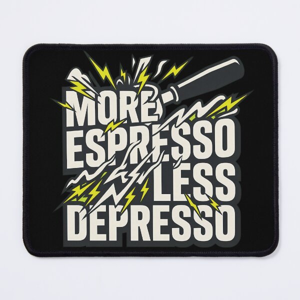 Item preview, More Espresso Less Depresso Funny Coffee T-Shirt Gift designed and sold by DPlab.