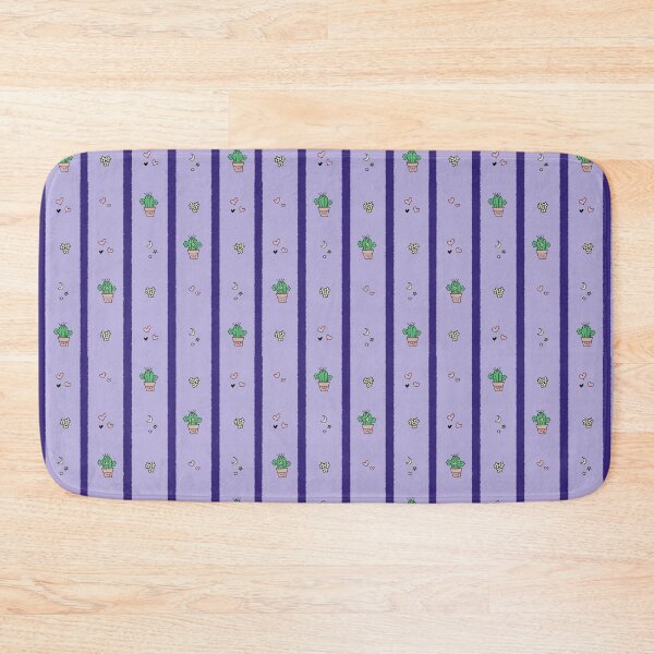 Item preview, Cute Cactus Stripe Pattern | Lavender Desert Floral Seamless Print designed and sold by Pharmkitty.
