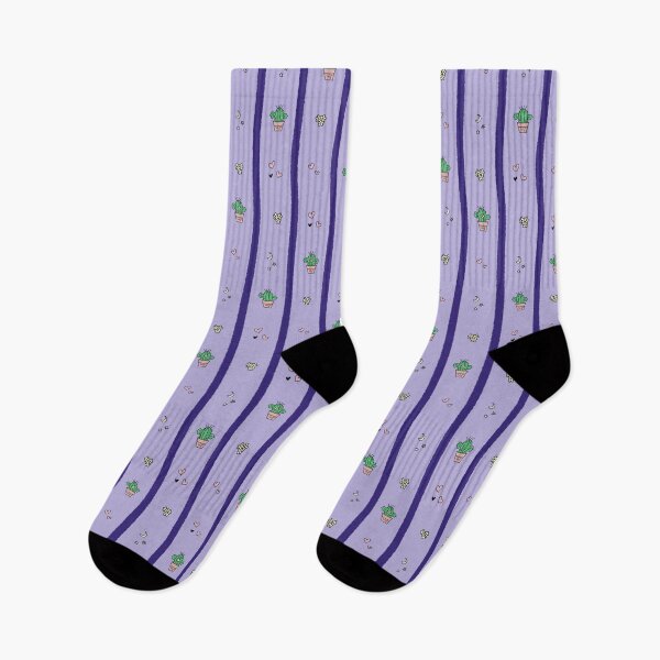 Item preview, Cute Cactus Stripe Pattern | Lavender Desert Floral Seamless Print designed and sold by Pharmkitty.