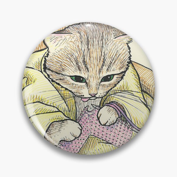 Item preview, Knitting Kitten designed and sold by Lizzie Kelso.
