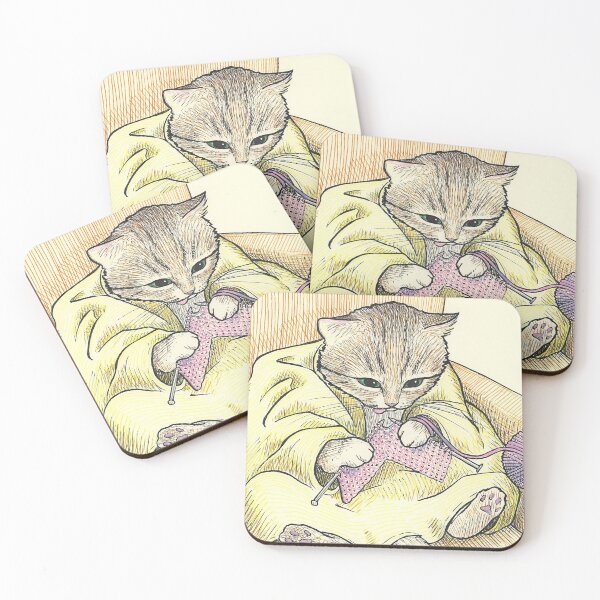 Item preview, Knitting Kitten designed and sold by Lizzie Kelso.