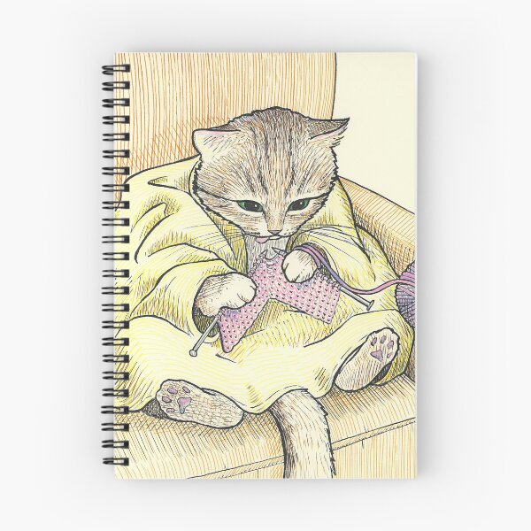 Item preview, Knitting Kitten designed and sold by Lizzie Kelso.